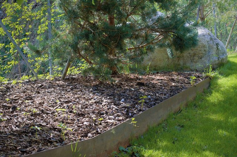 Separazione da giardino in acciaio corten